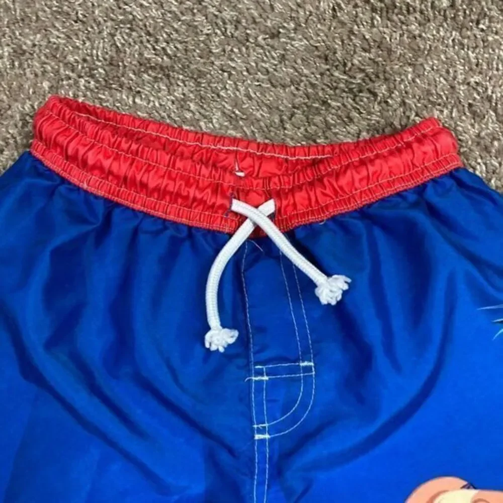 Space Jam Swim Trunks Shorts‎ Youth Size 10/12 Squad Swimsuit Swimwear Blue